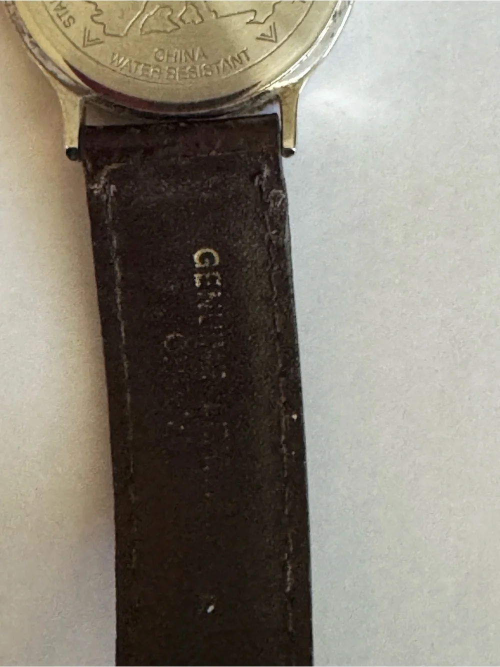 Vintage Pumbaa Character Watch with Brown Leather Strap